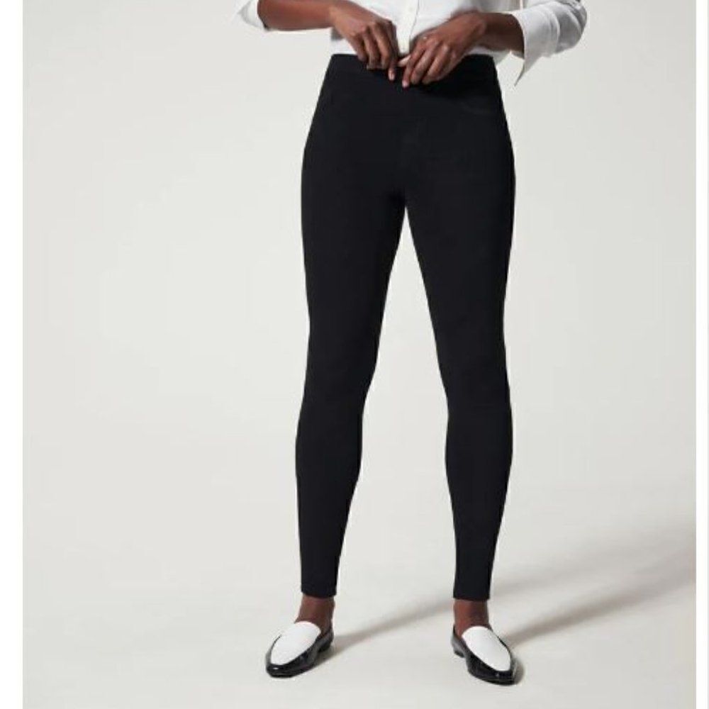 SPANX Jean-Ish Ankle Leggings Black Size Small